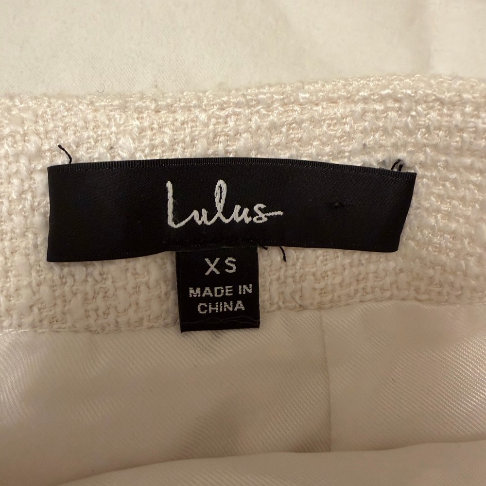 Lulu's White and Cream High Waist Women's Shorts - Picture 5 of 7
